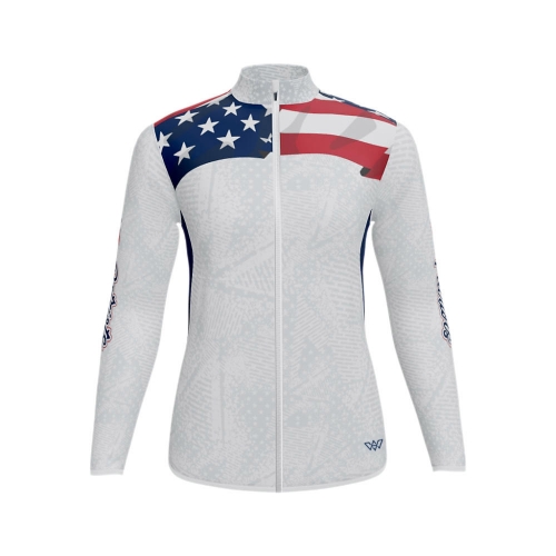Custom Women Sleek Woven Warm-Up Full-Zip Jacket