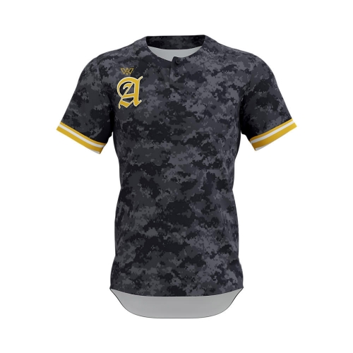 2 Button Short Sleeve Baseball Jerseys