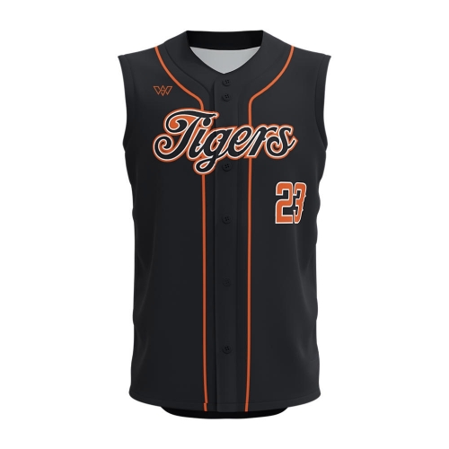 Full Button Sleeveless Baseball Jerseys