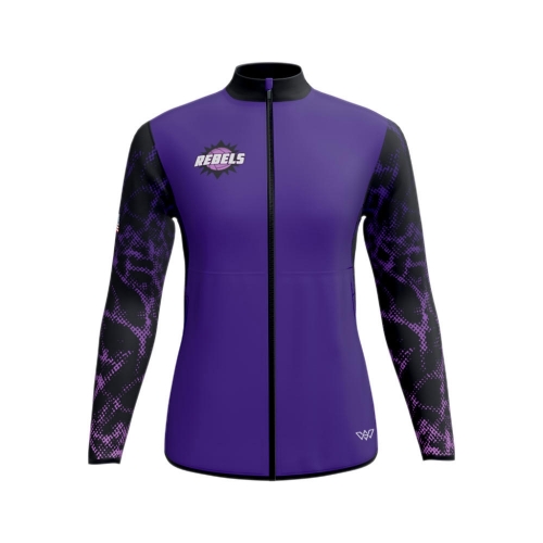 Custom Women Sleek Woven Warm-Up Full-Zip Jacket