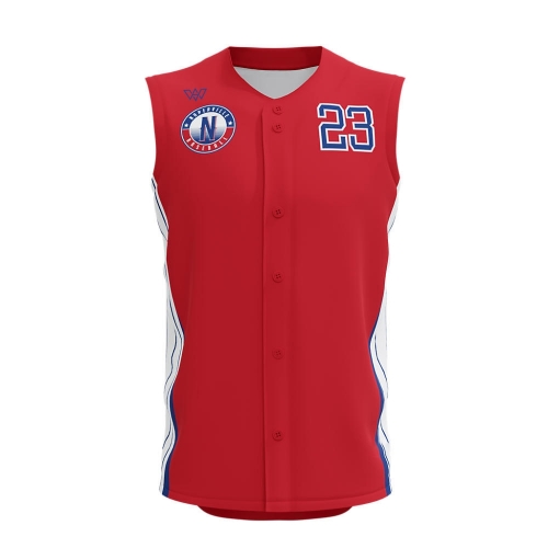 Full Button Sleeveless Baseball Jerseys
